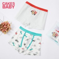 台湾Cake 5 baby 儿童内裤 2条装 汽车宝宝男宝平角裤